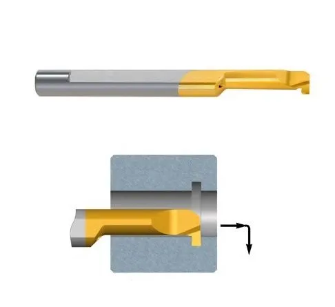 MGL7B1.0L15BXC Micro Bareno sinistro per scanalatura Tiny Tools Carmex in metallo duro BXC, fantina mobile