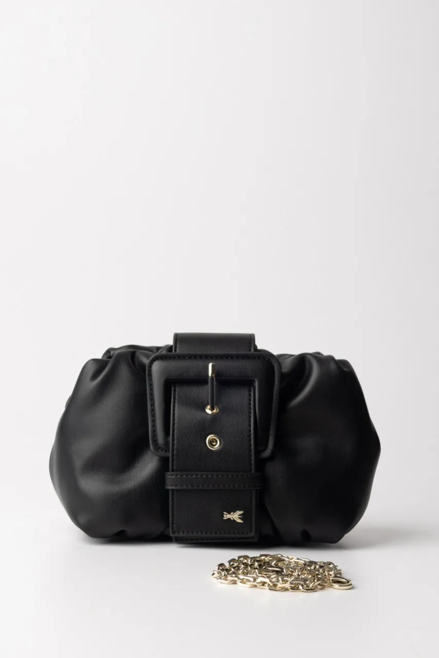 Mini clutch con fibbia Nero