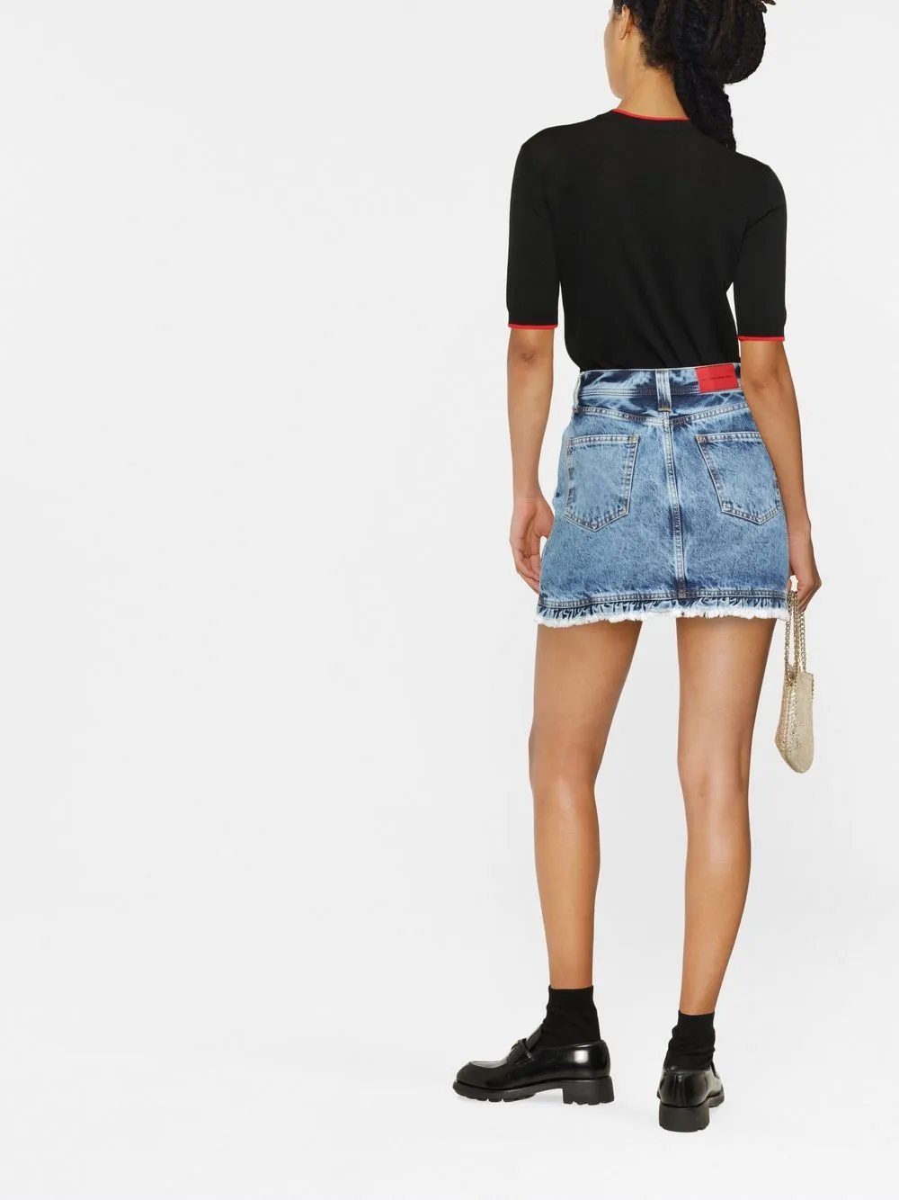 Mini gonna in denim-donna