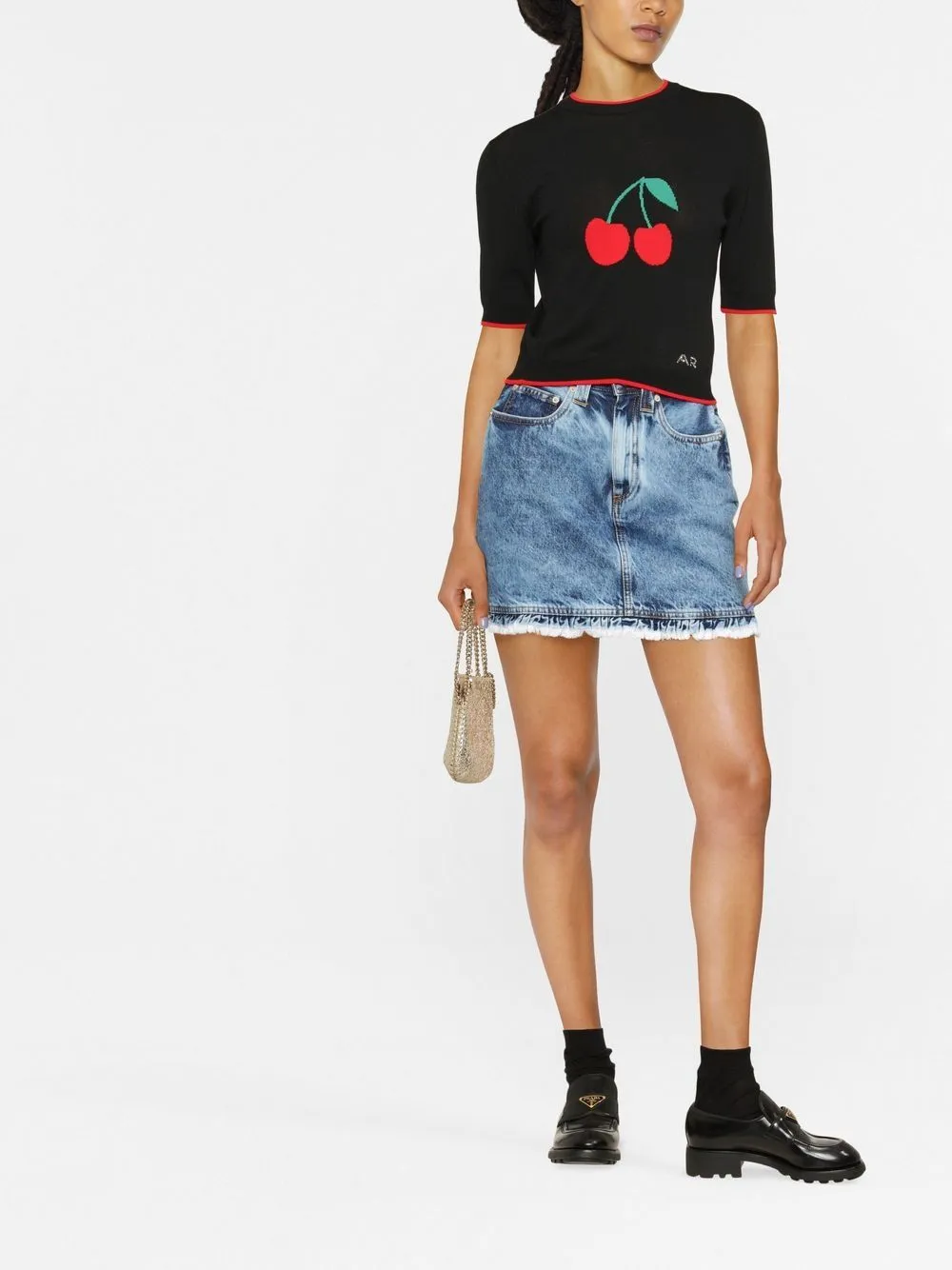 Mini gonna in denim-donna