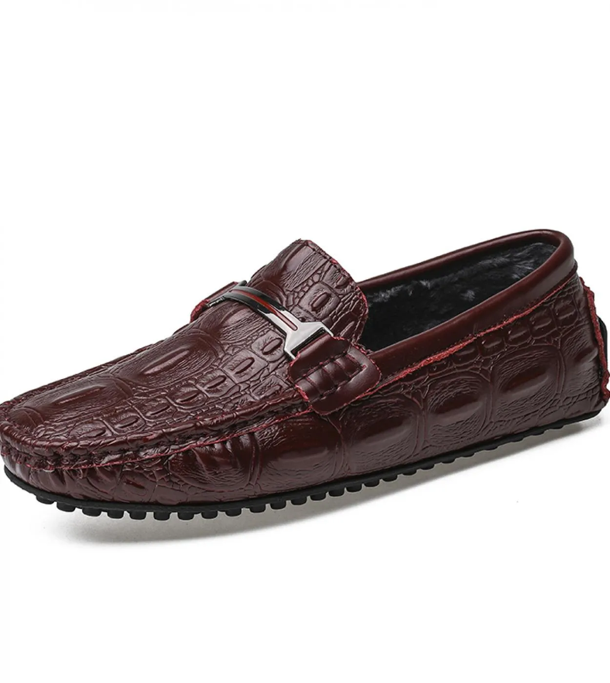 Mocassino Scarpe Uomo Inverno Slip On Scarpe firmate da uomo Sneakers casual in pelle Mocassino Nero Bianco Rosso Scarpe da guid