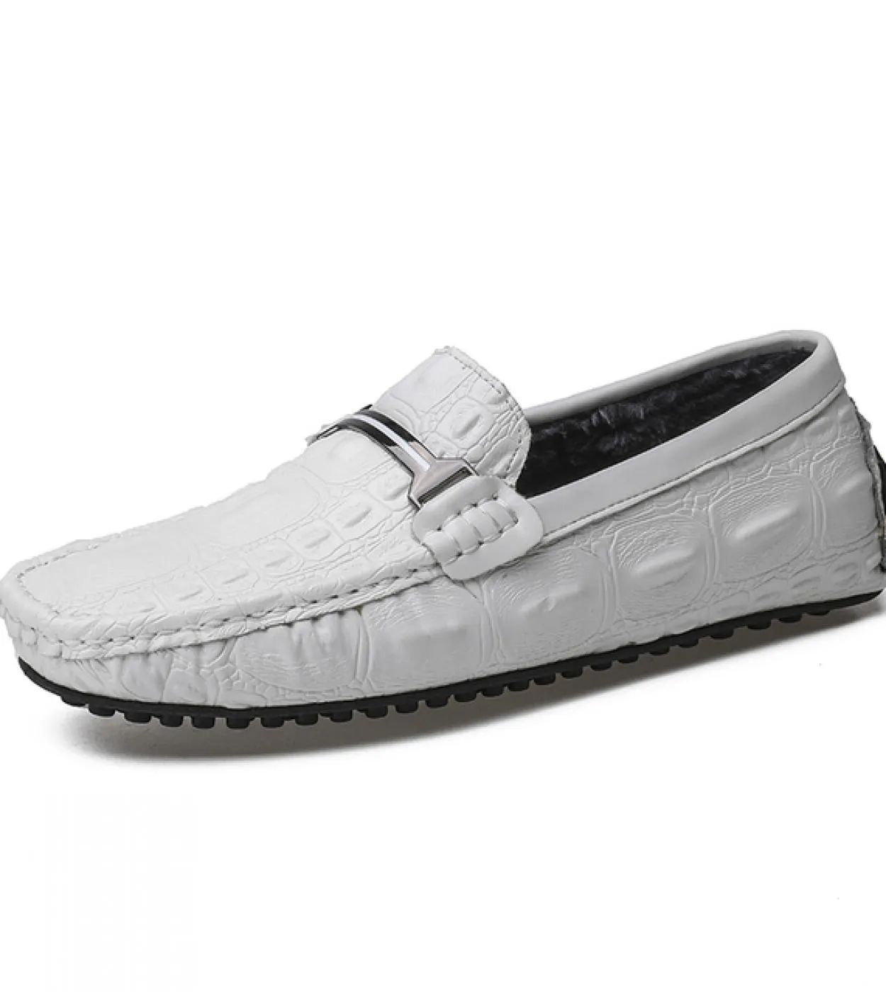 Mocassino Scarpe Uomo Inverno Slip On Scarpe firmate da uomo Sneakers casual in pelle Mocassino Nero Bianco Rosso Scarpe da guid