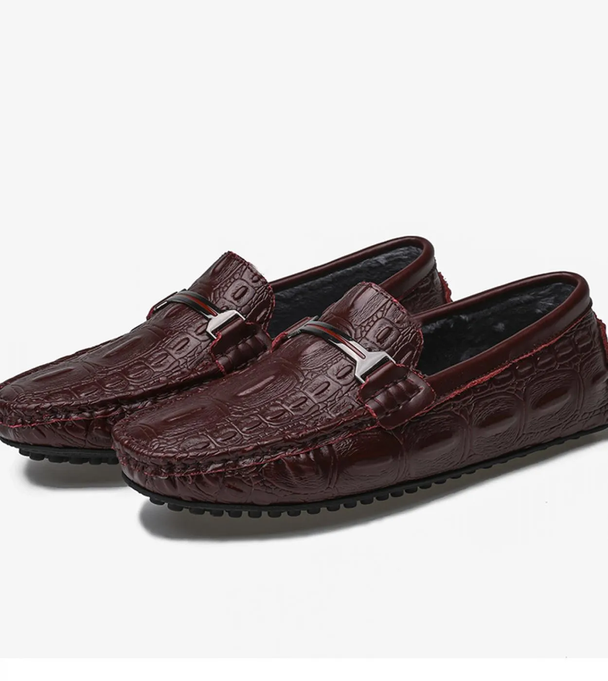 Mocassino Scarpe Uomo Inverno Slip On Scarpe firmate da uomo Sneakers casual in pelle Mocassino Nero Bianco Rosso Scarpe da guid