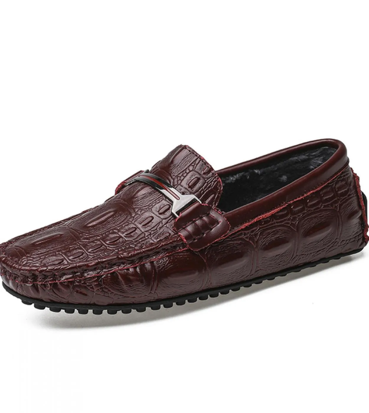 Mocassino Scarpe Uomo Inverno Slip On Scarpe firmate da uomo Sneakers casual in pelle Mocassino Nero Bianco Rosso Scarpe da guid
