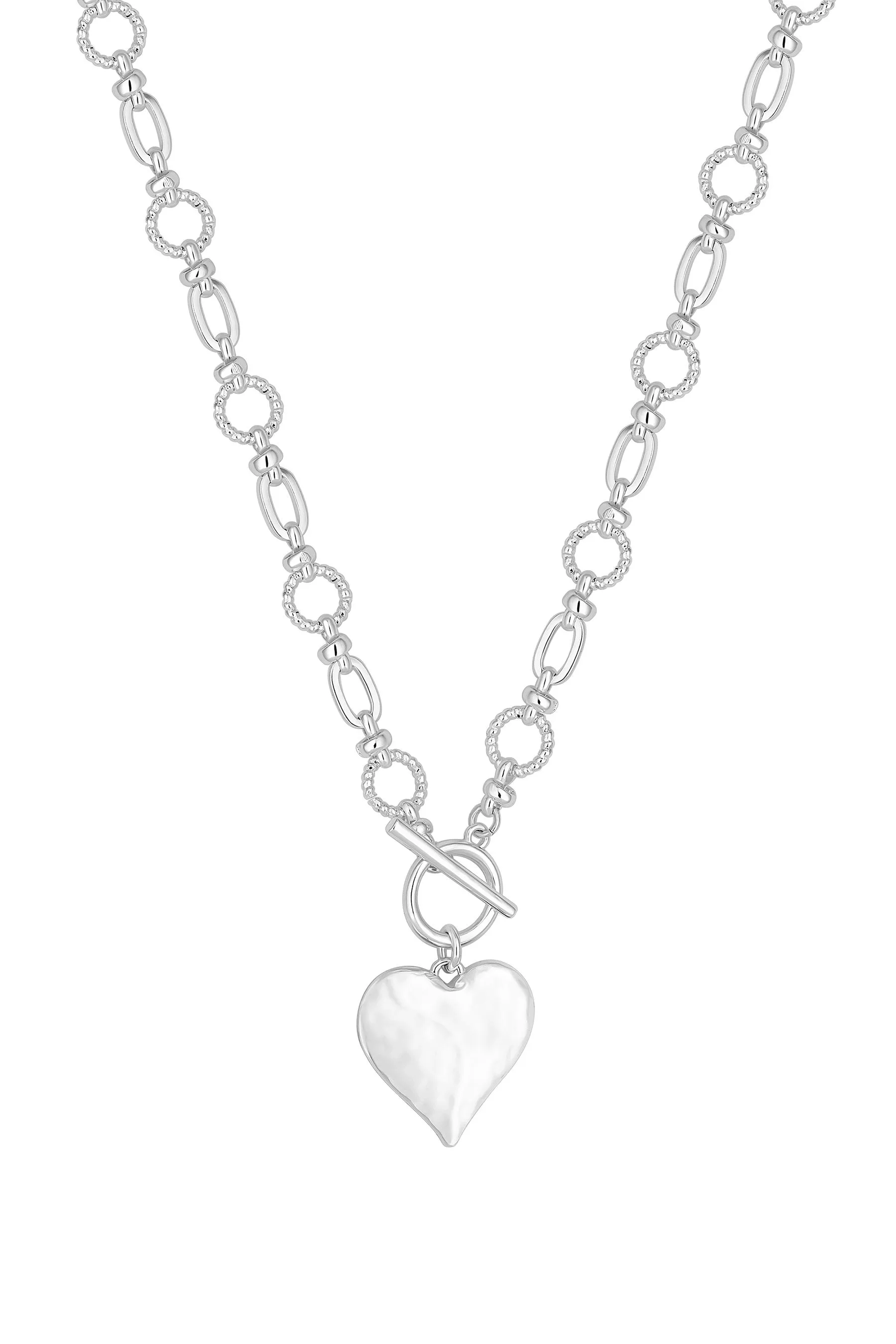 Mood Molten - Collana lunga con pendente a catena e cuore