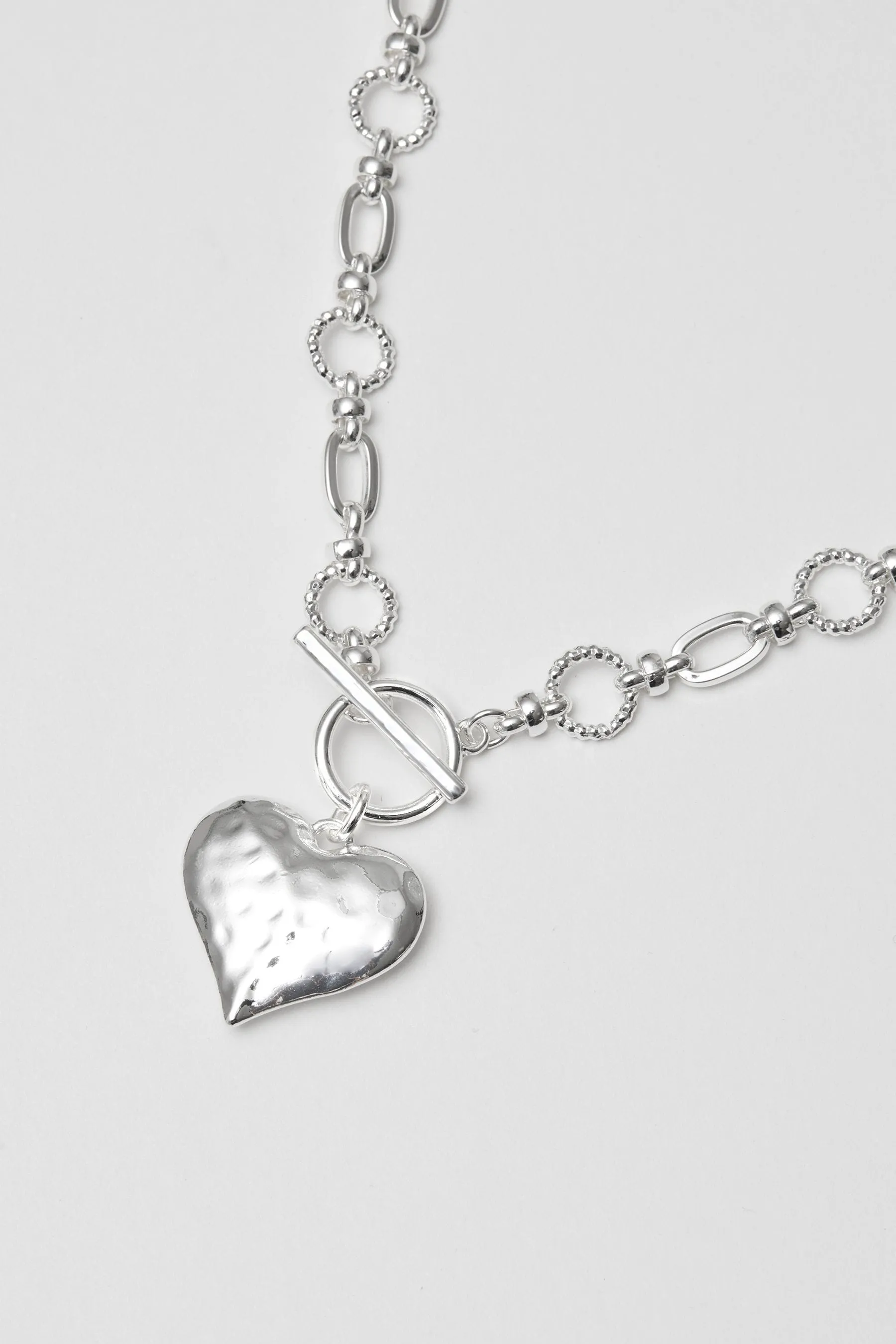 Mood Molten - Collana lunga con pendente a catena e cuore