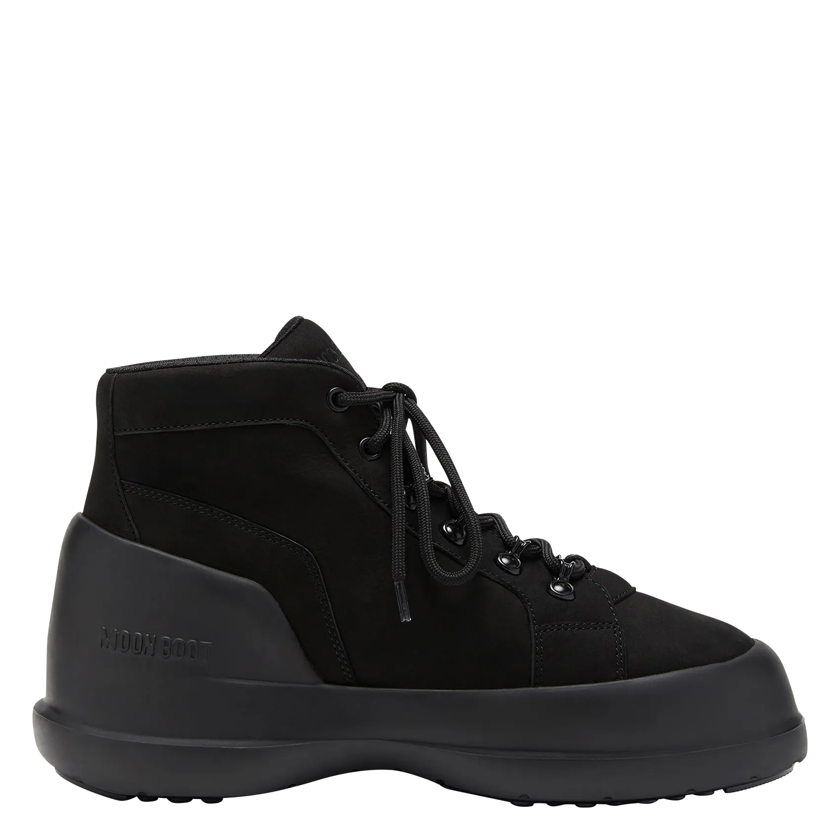  MOON BOOT   MB LUNA - Stivali stringati in pelle scamosciata | Nero