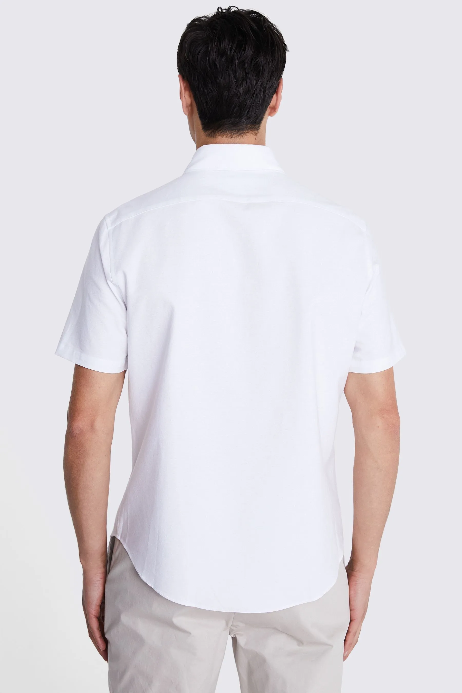 MOSS Short Sleeve Washed Oxford 100% Cotton Shirt    