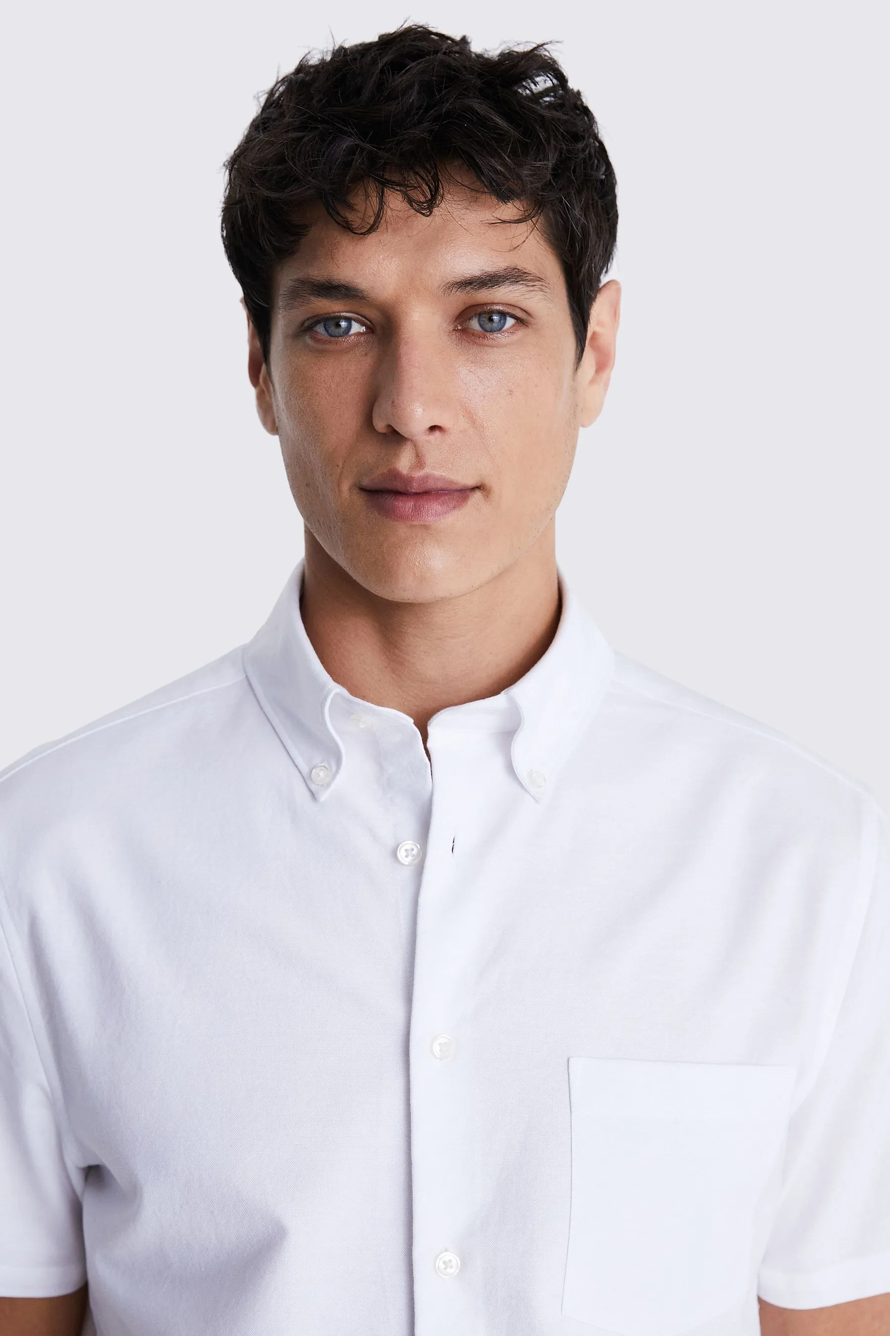 MOSS Short Sleeve Washed Oxford 100% Cotton Shirt    