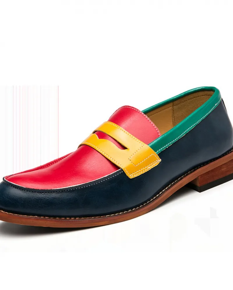 New Street Trendsetter Uomo Colore Patchwor Slip On Scarpe Uomo Abito da sposa Prom Homecoming Calzature Sapato Masculinofo