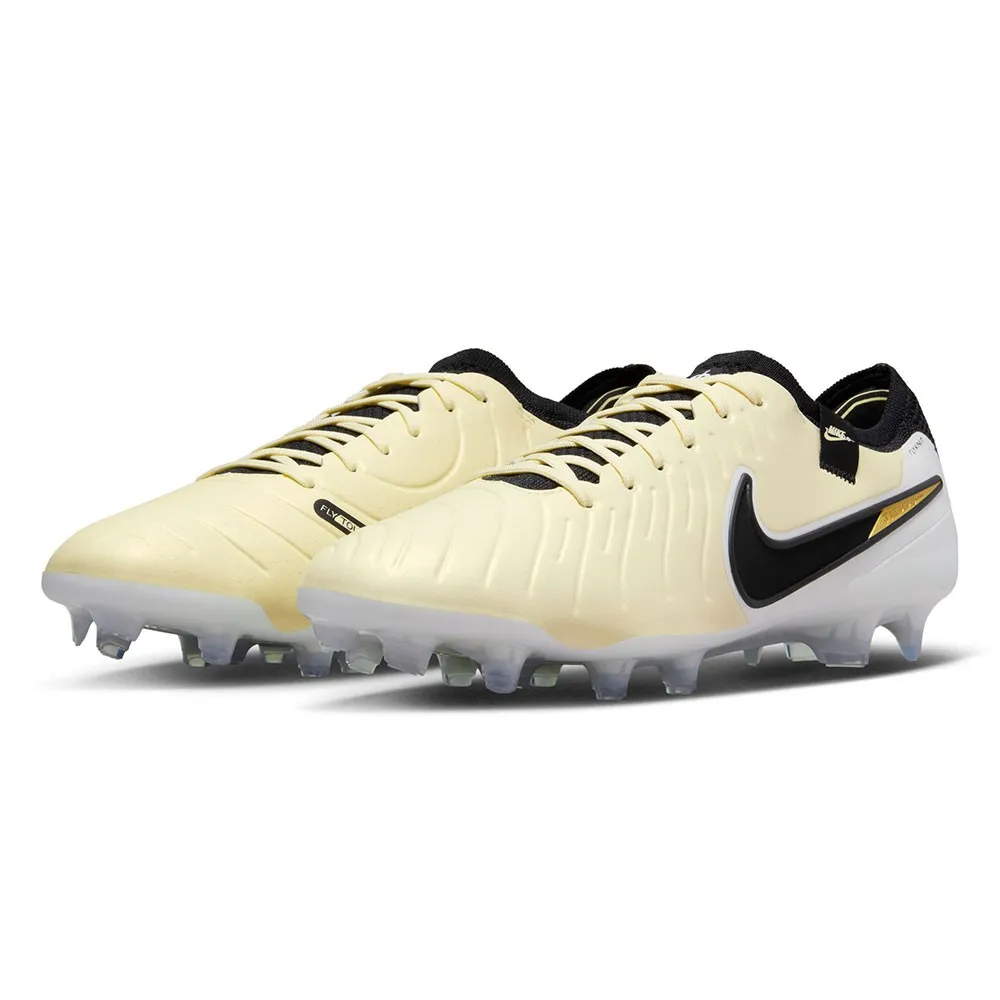 Nike Legend 10 Elite Fg Lemon Nero Oro - Scarpe Da Calcio Uomo