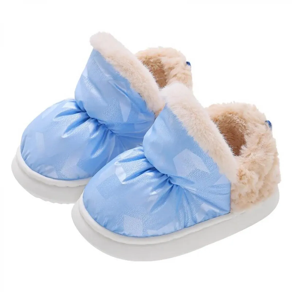 Nuove scarpe invernali in cotone 2024 per bambini moda stivaletti antiscivolo ragazzi ragazze calde scarpe primo camminatore per