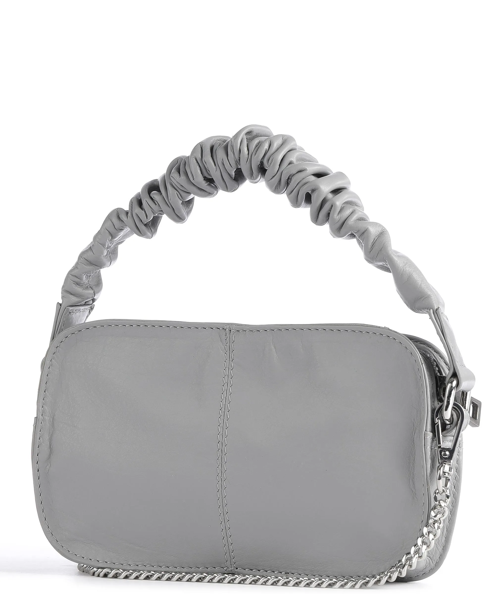  Núnoo Silky Helena Borsa a tracolla pelle granulata grigio  