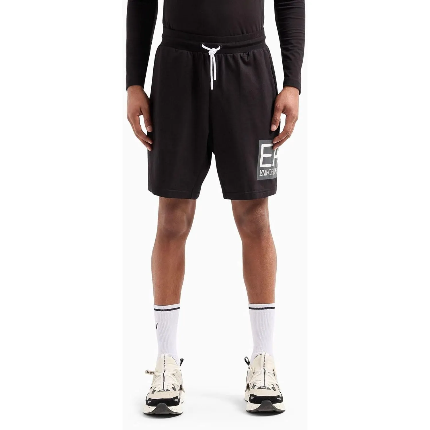 Pantaloncino Felpa EA7 Uomo Nero