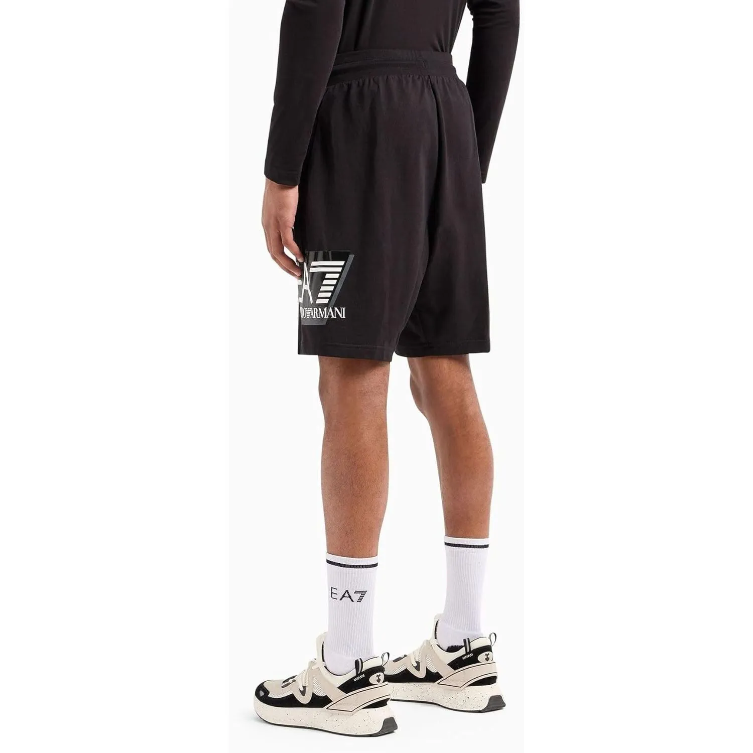 Pantaloncino Felpa EA7 Uomo Nero