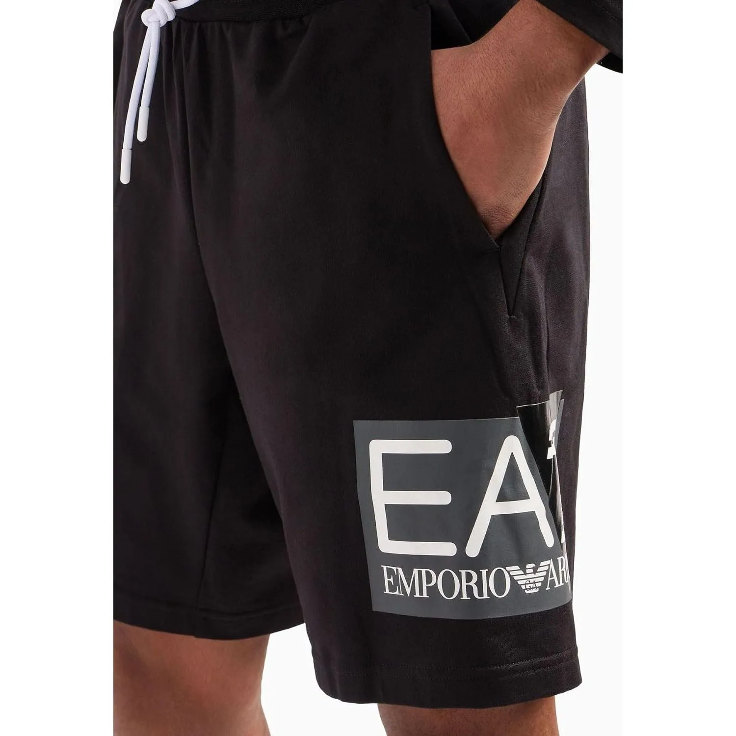Pantaloncino Felpa EA7 Uomo Nero