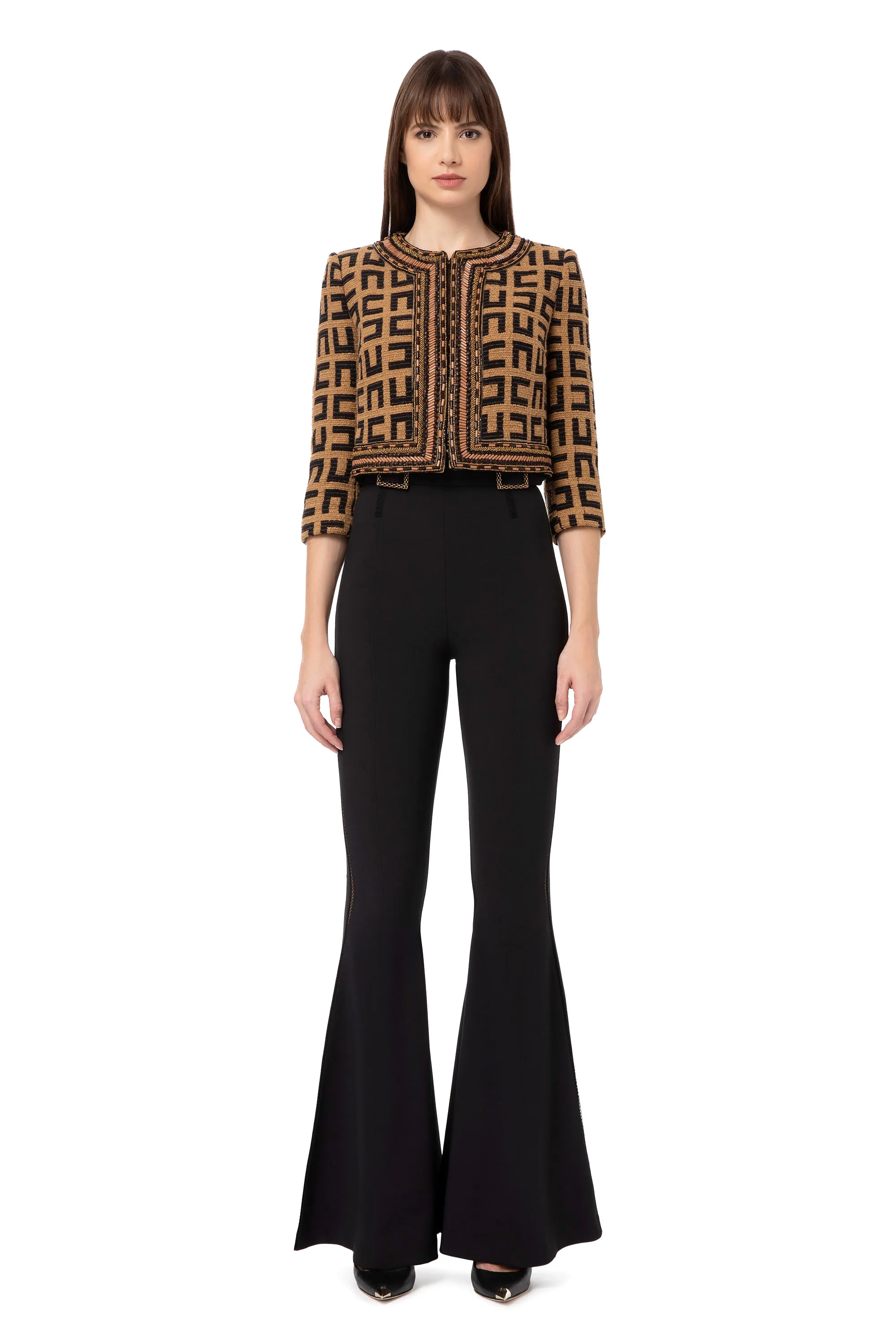 Pantalone ampio con motivo à jour