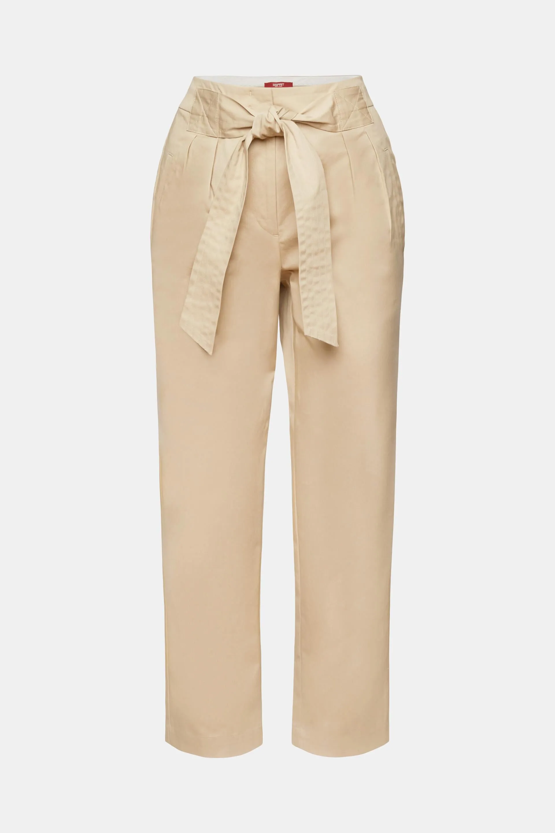 Pantaloni chino con cintura fissa, 100% cotone