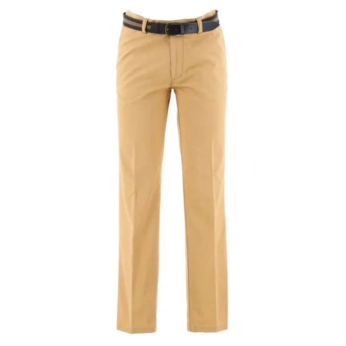 Pantaloni chino in cotone elasticizzato giallo mais