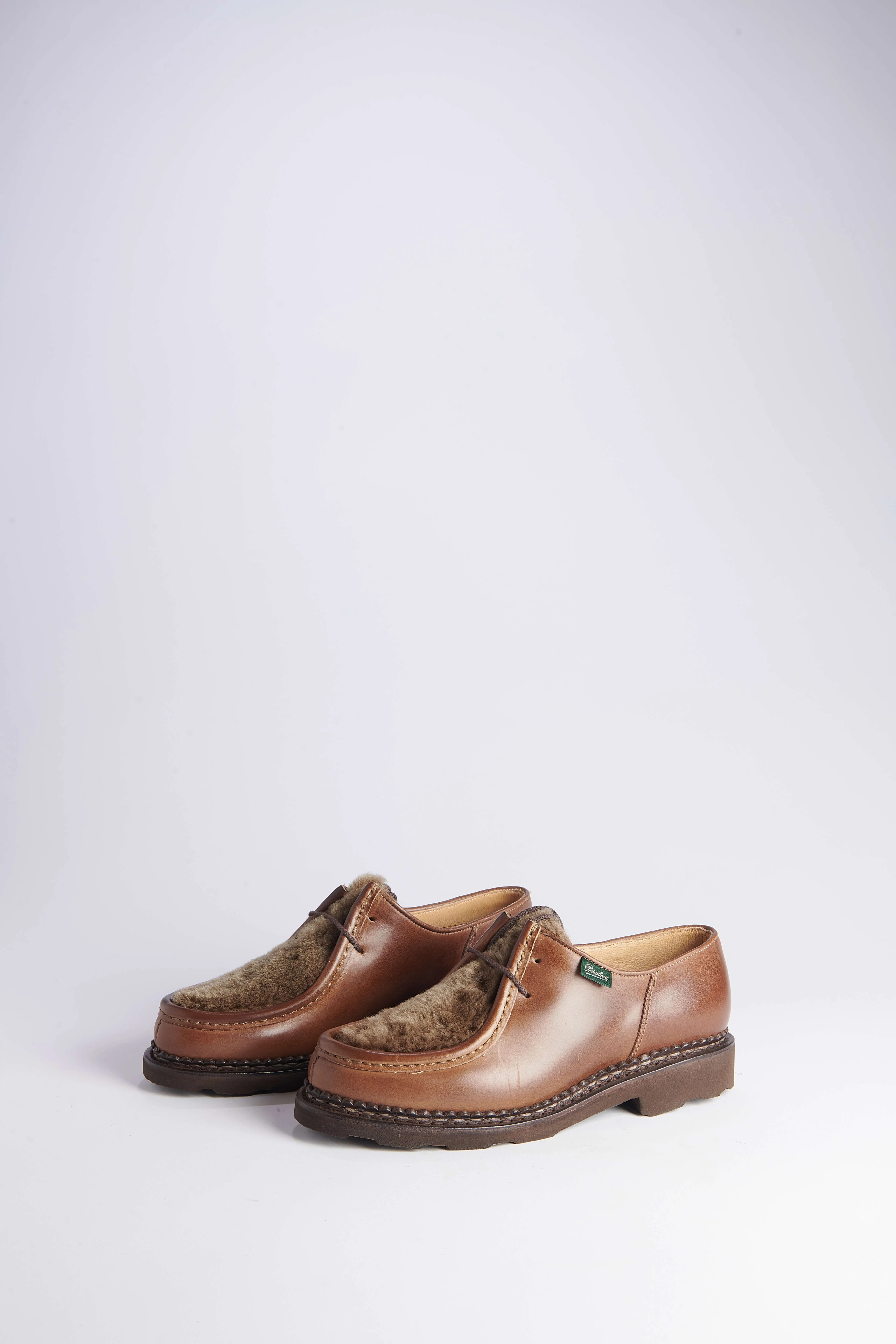 paraboot stringata con pelo    
