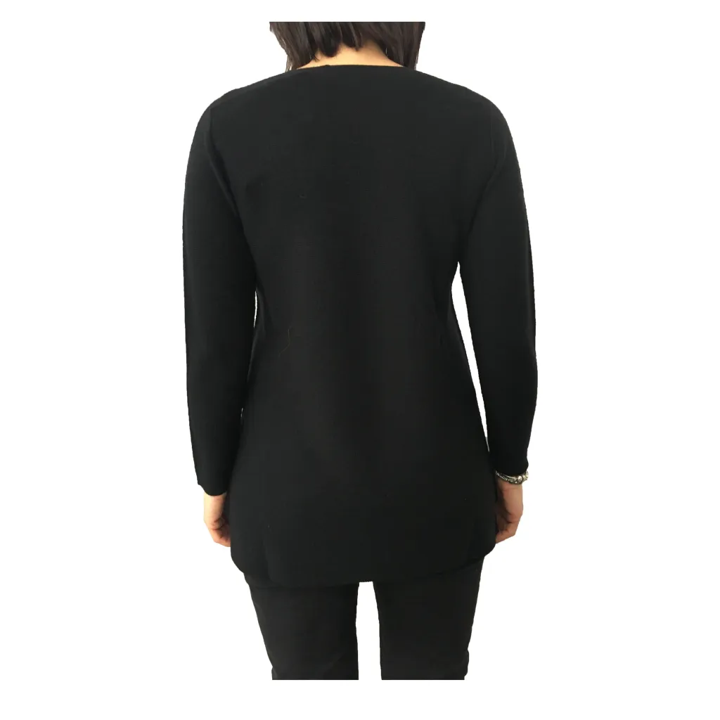 PERSONA by Marina Rinaldi maglia donna nera mod ALTO 50% lana 50% acrilico MADE IN ITALY