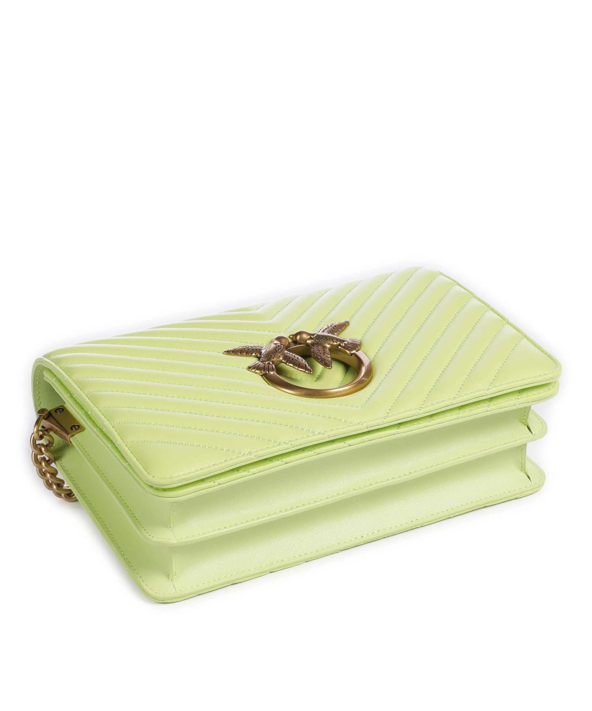  Pinko Love Click Classic Borsa a tracolla pelle di pecora pistacchio  