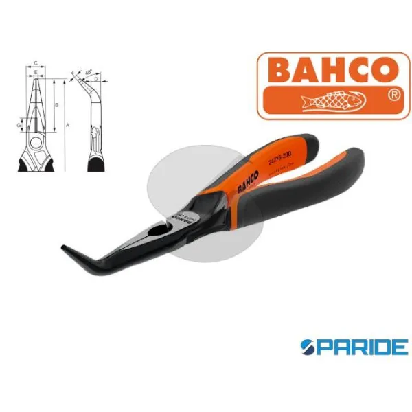 PINZA BECCHI LUNGHI 2427 G-160 CON PUNTE PIEGATE 45 GR BAHCO