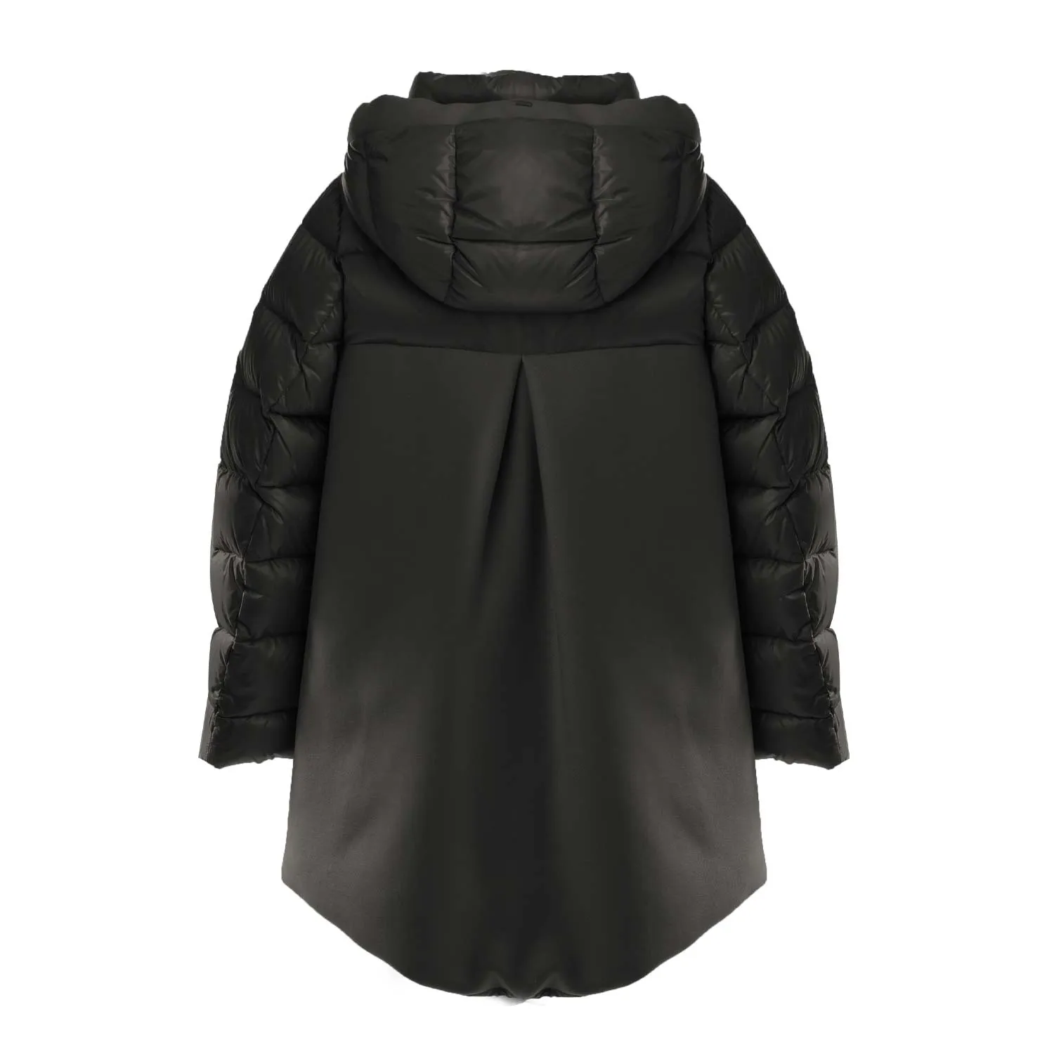 Piumino Nero In Nylon E Lana Bambina E Teenager