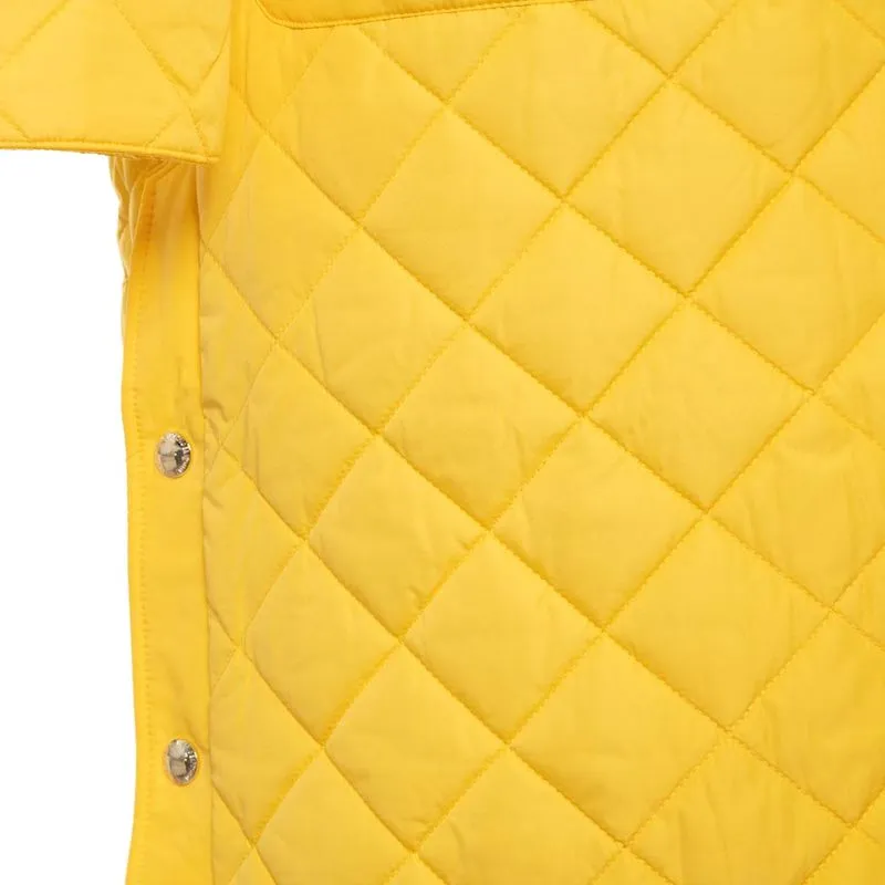 Piumino over giallo trapuntato 