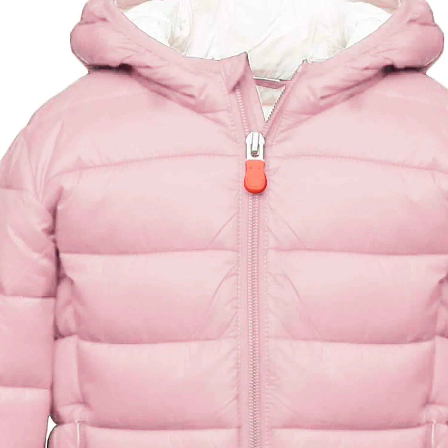 Piumino Rosa E Bianco Neonata