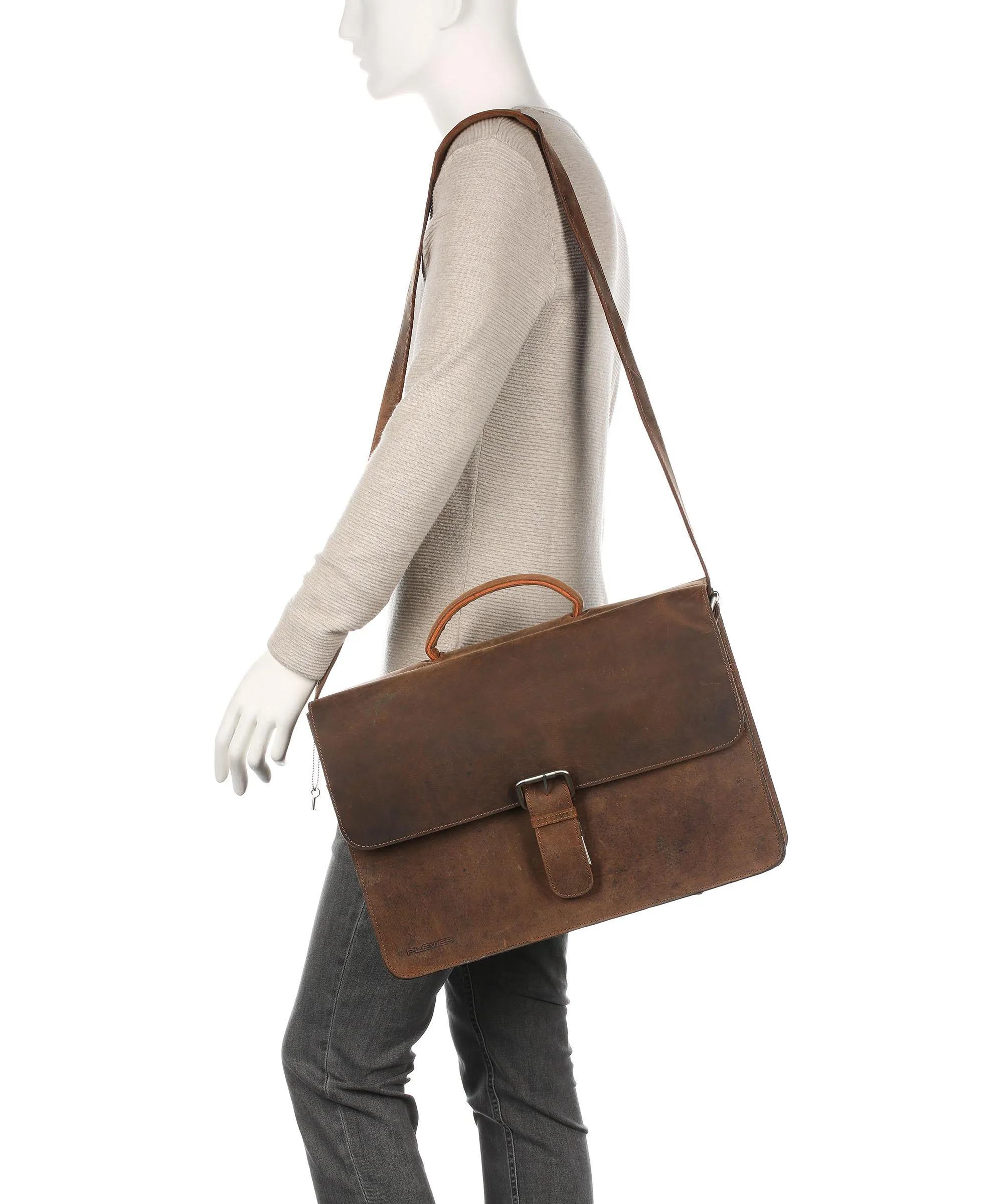  Plevier Retro Cartella 17″ pelle marrone  