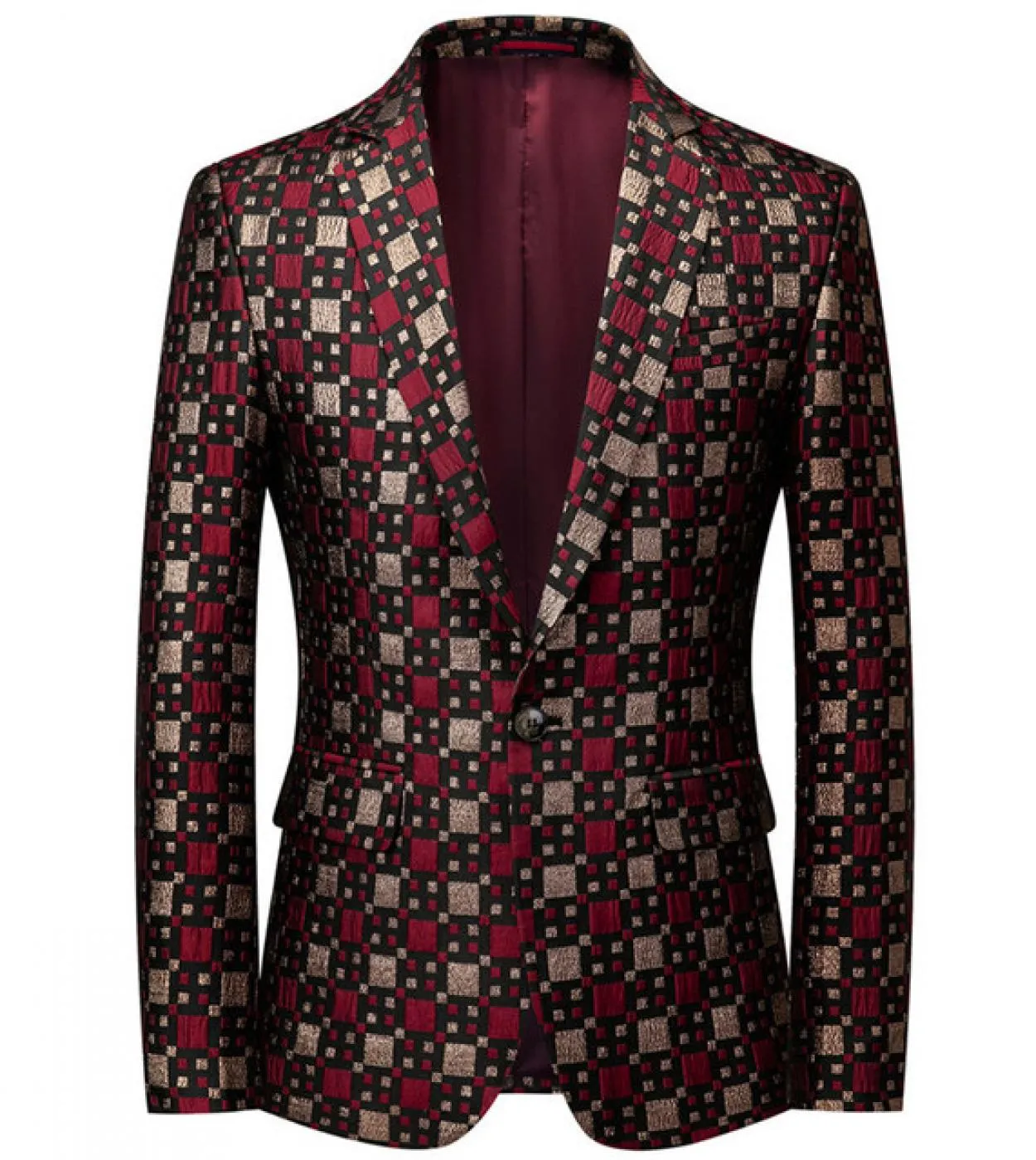 Plyesxale Blazer da uomo Nuovo arrivo Giacca da blazer bordeaux di alta qualità Costume Homme 6xl Blazer da palcoscenico per uom