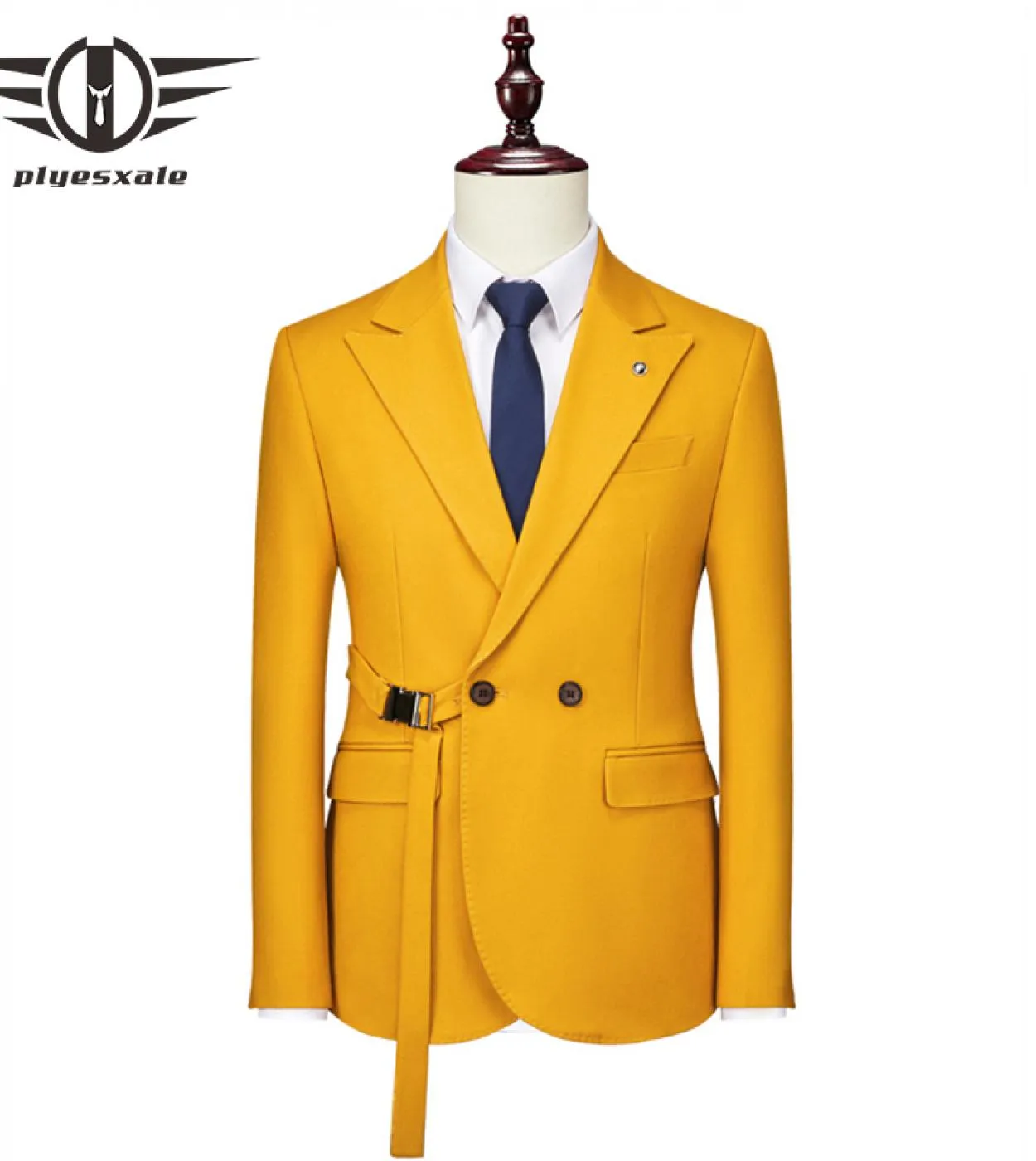 Plyesxale Elegante blazer bianco rosso giallo per uomo di grandi dimensioni Nuovo stile Slim Fit Giacca da sposa Blazer Prom Sta
