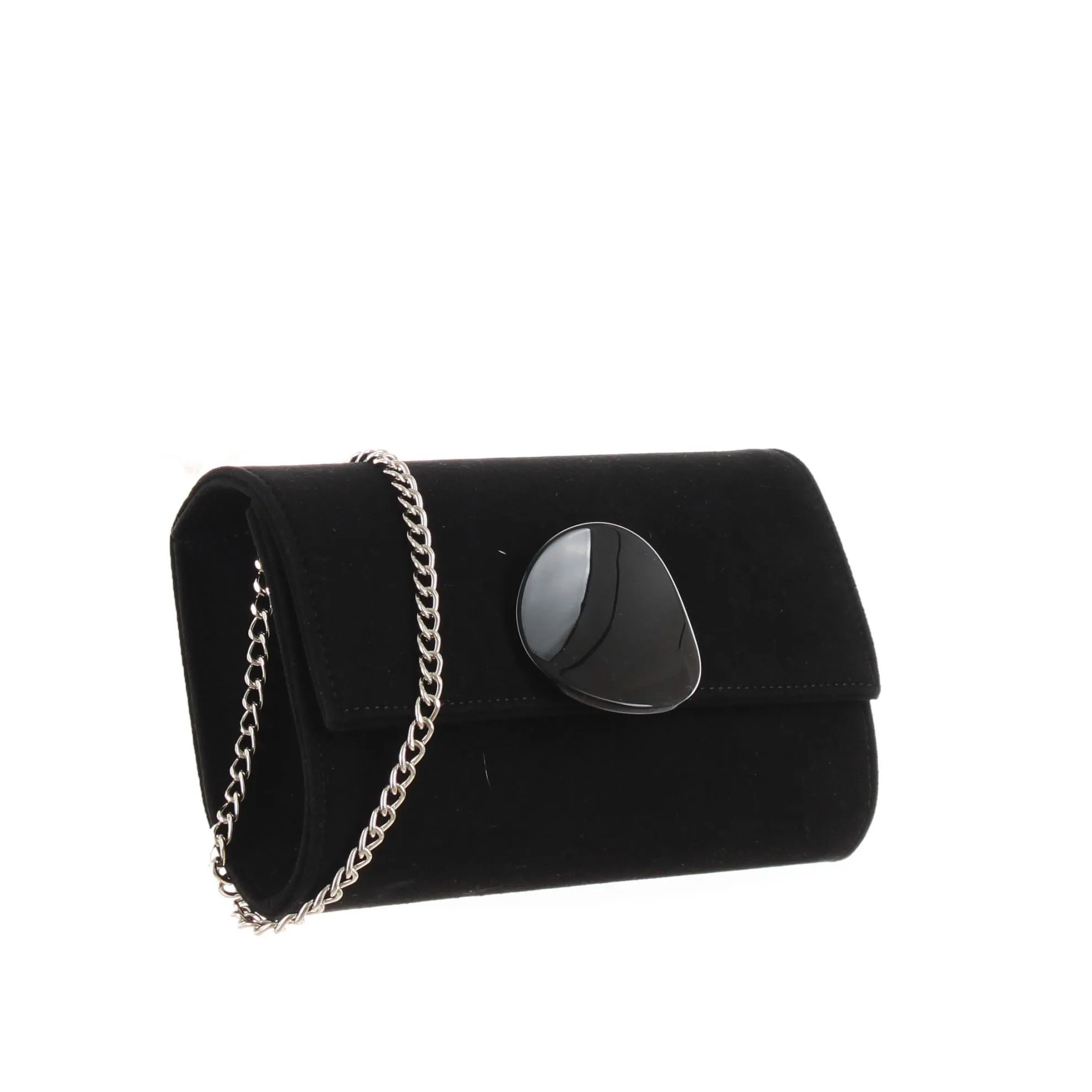 Pochette in camoscio con fibbia