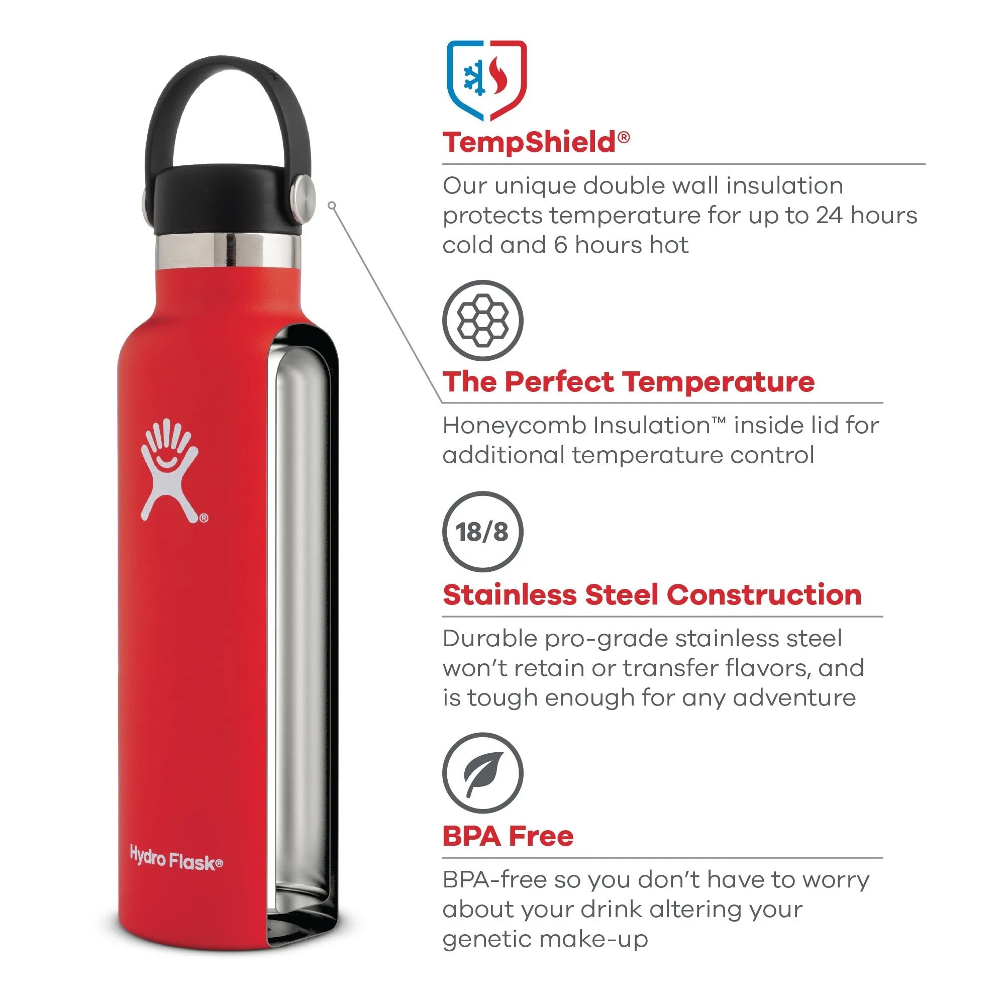 Portabevande Hydro flask Termico da 18oz/532ml