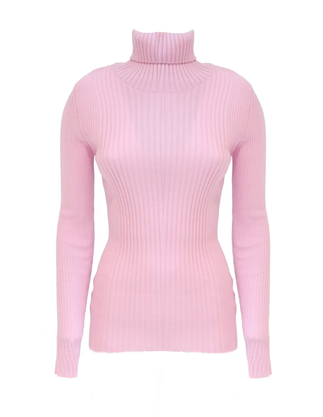 PULL DONNA A COLLO ALTO IN 100% LANA MERINO