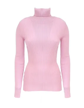 PULL DONNA A COLLO ALTO IN 100% LANA MERINO