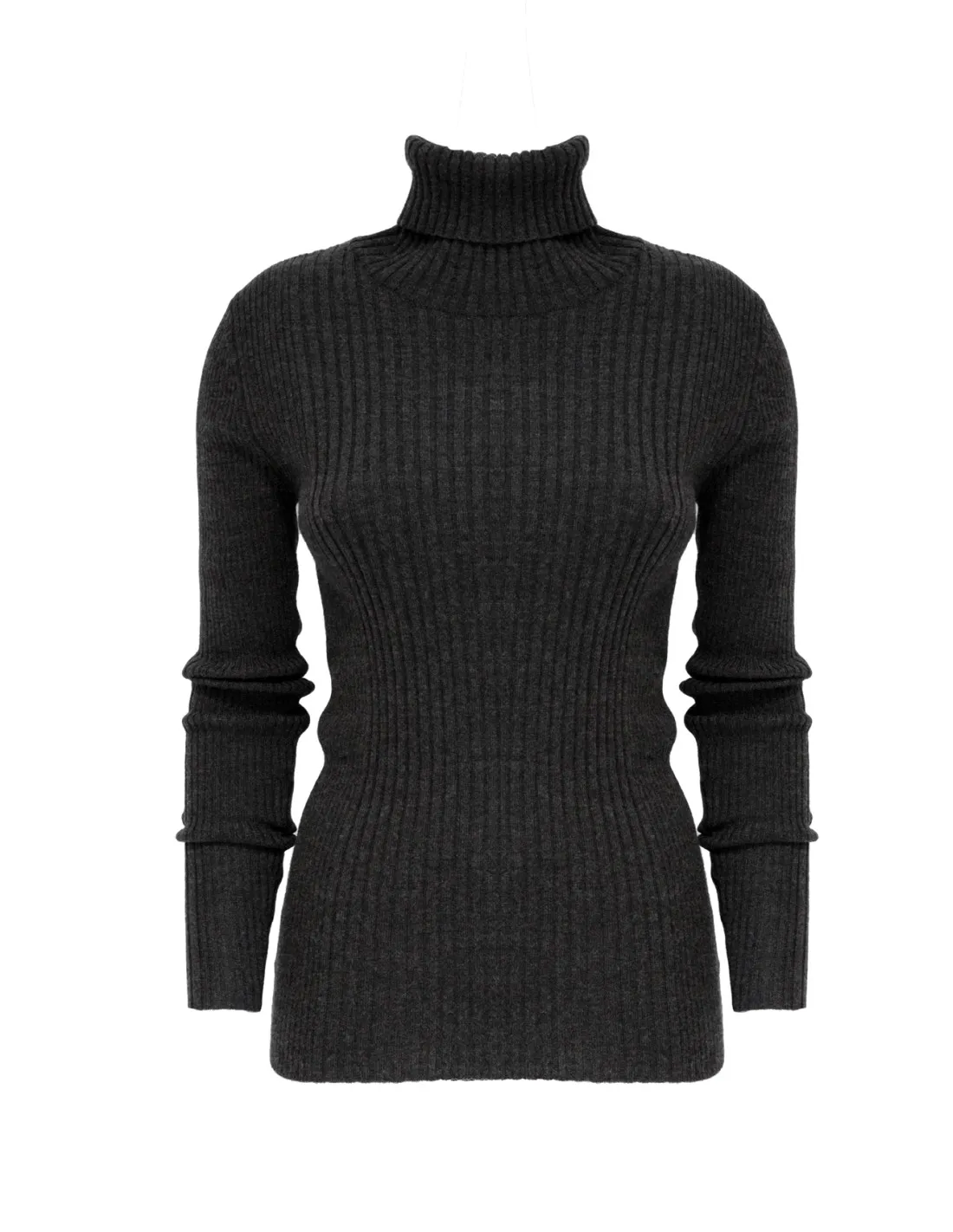 PULL DONNA A COLLO ALTO IN 100% LANA MERINO