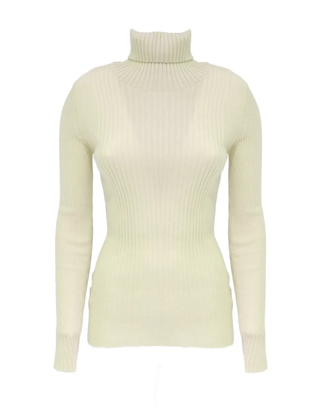 PULL DONNA A COLLO ALTO IN 100% LANA MERINO
