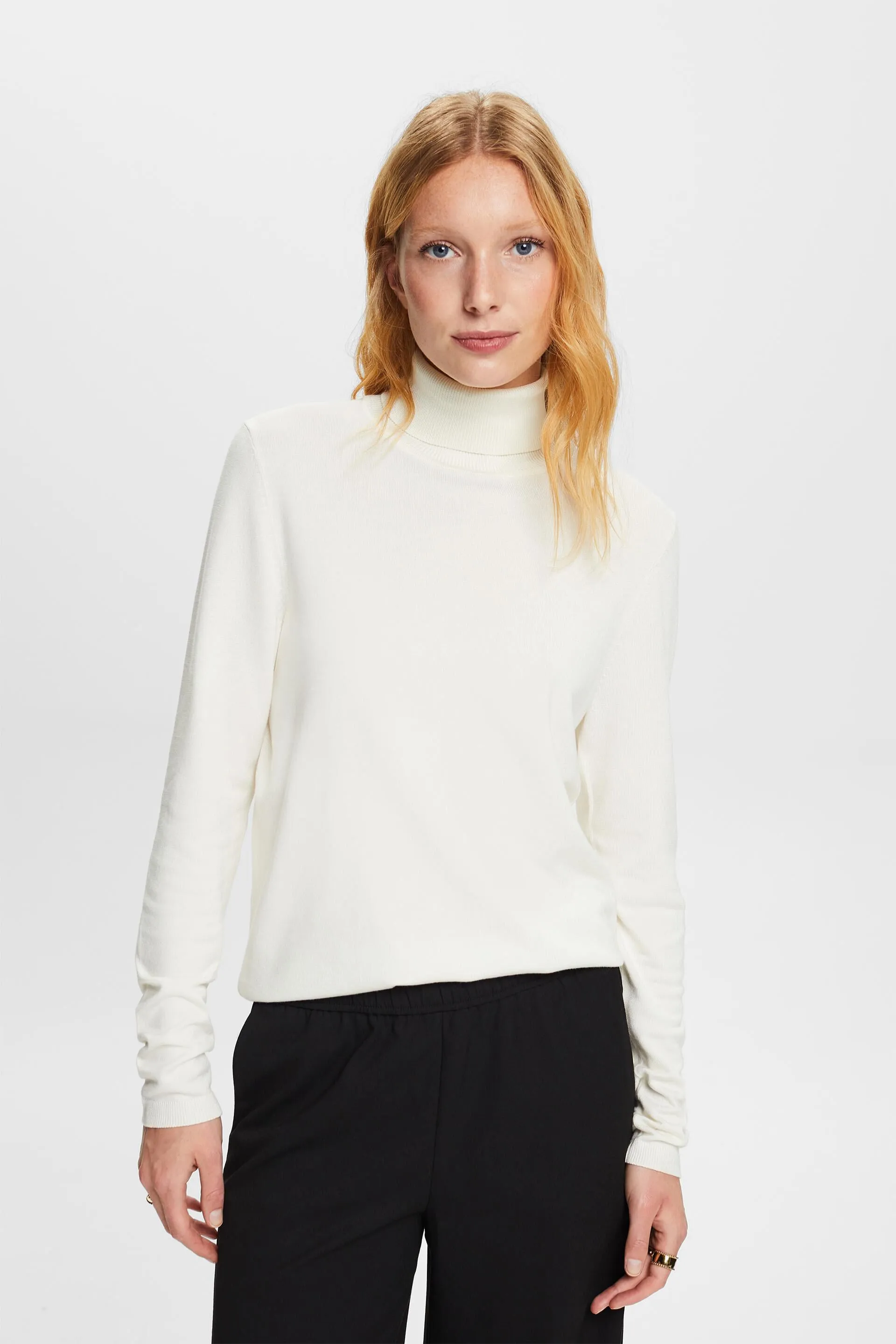 Pullover a manica lunga con collo a tartaruga