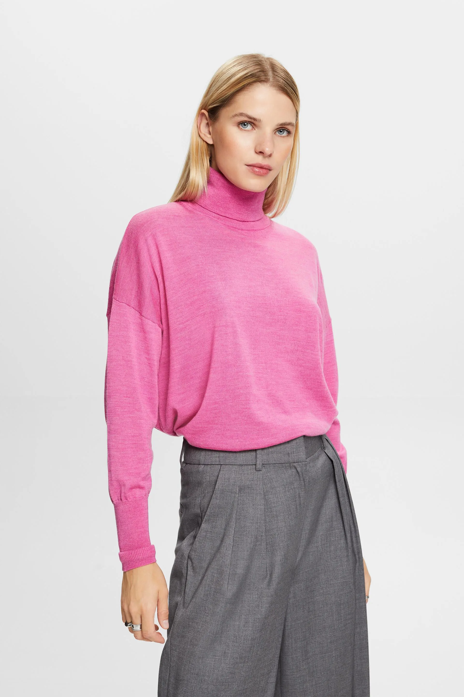 Pullover dolcevita oversize in lana
