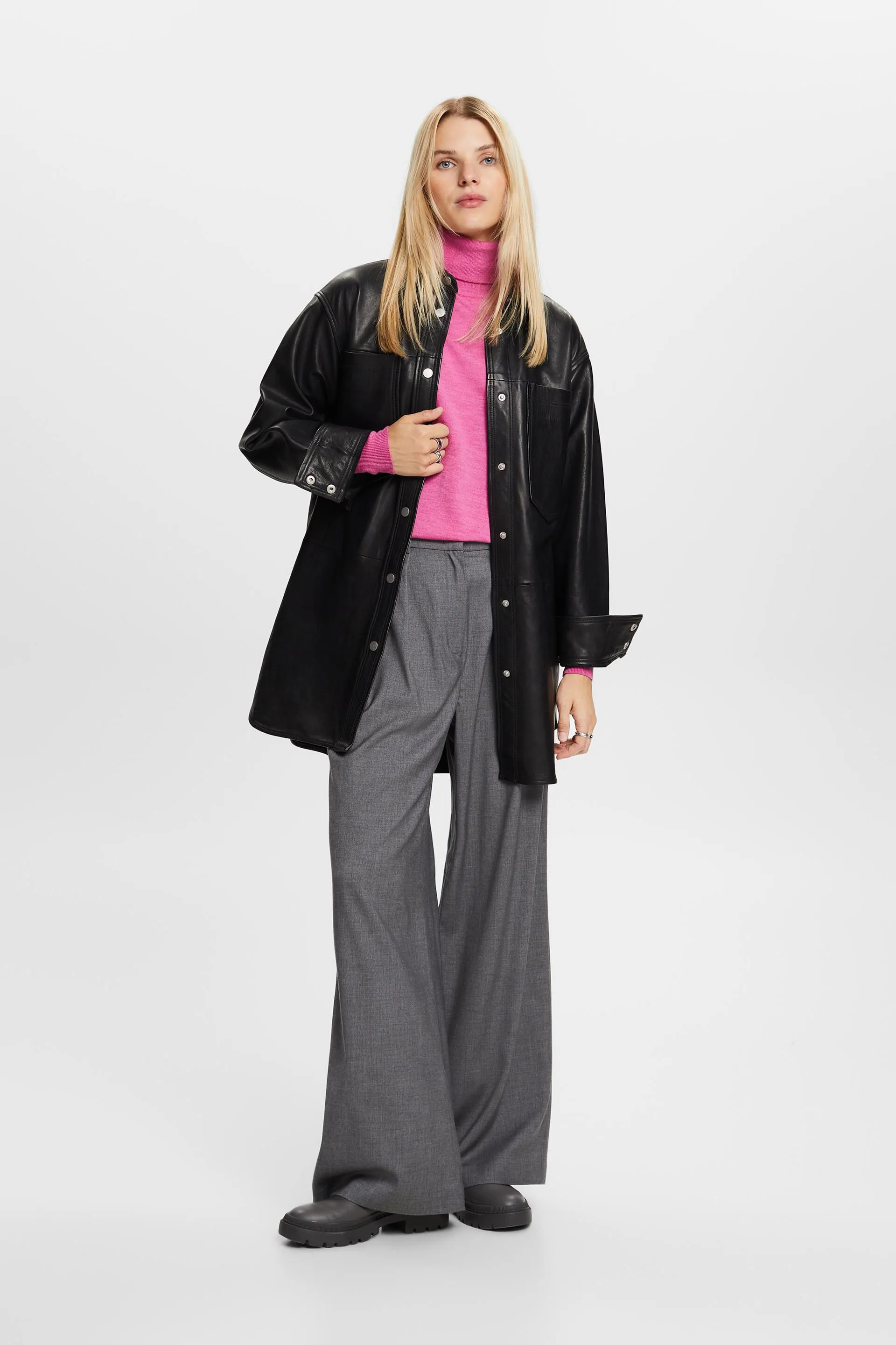 Pullover dolcevita oversize in lana