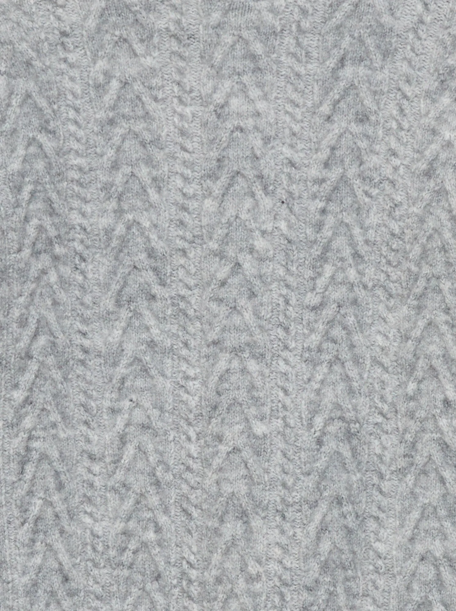 Pullover in maglia con lavorazione a trecce - GRIGIO