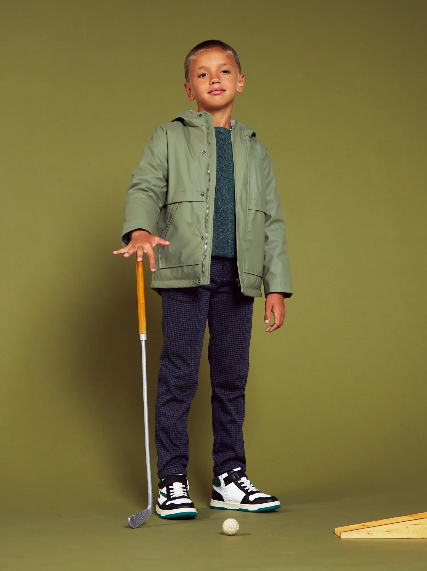 Pullover in maglia con lavorazione a trecce - VERDE