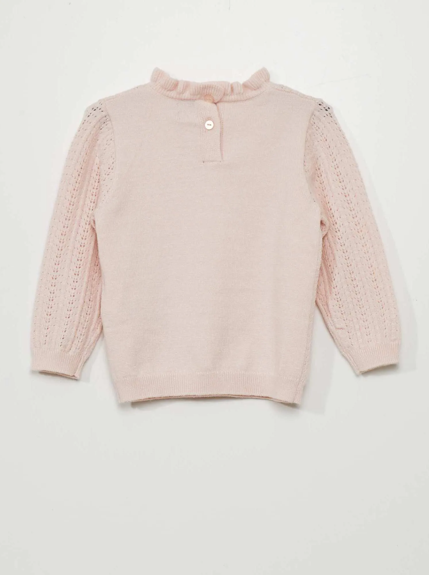 Pullover in maglia traforata - ROSA