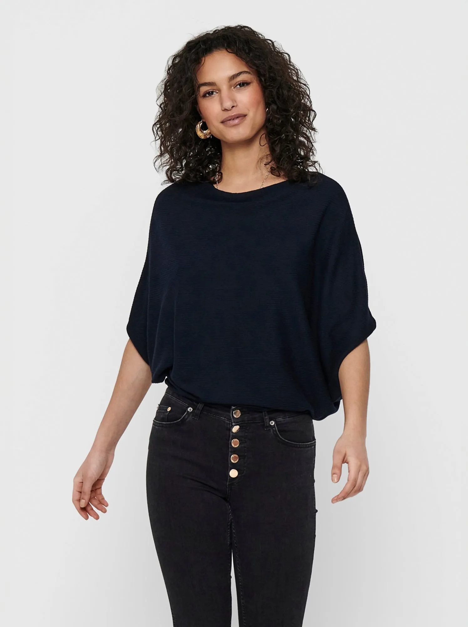 Pullover 'JDY' con maniche a pipistrello - BLU