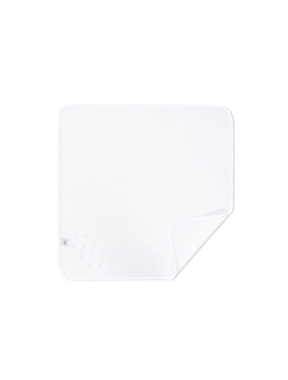  QUADRATO NEONATO IN COTONE RICAMATO - BIANCO 