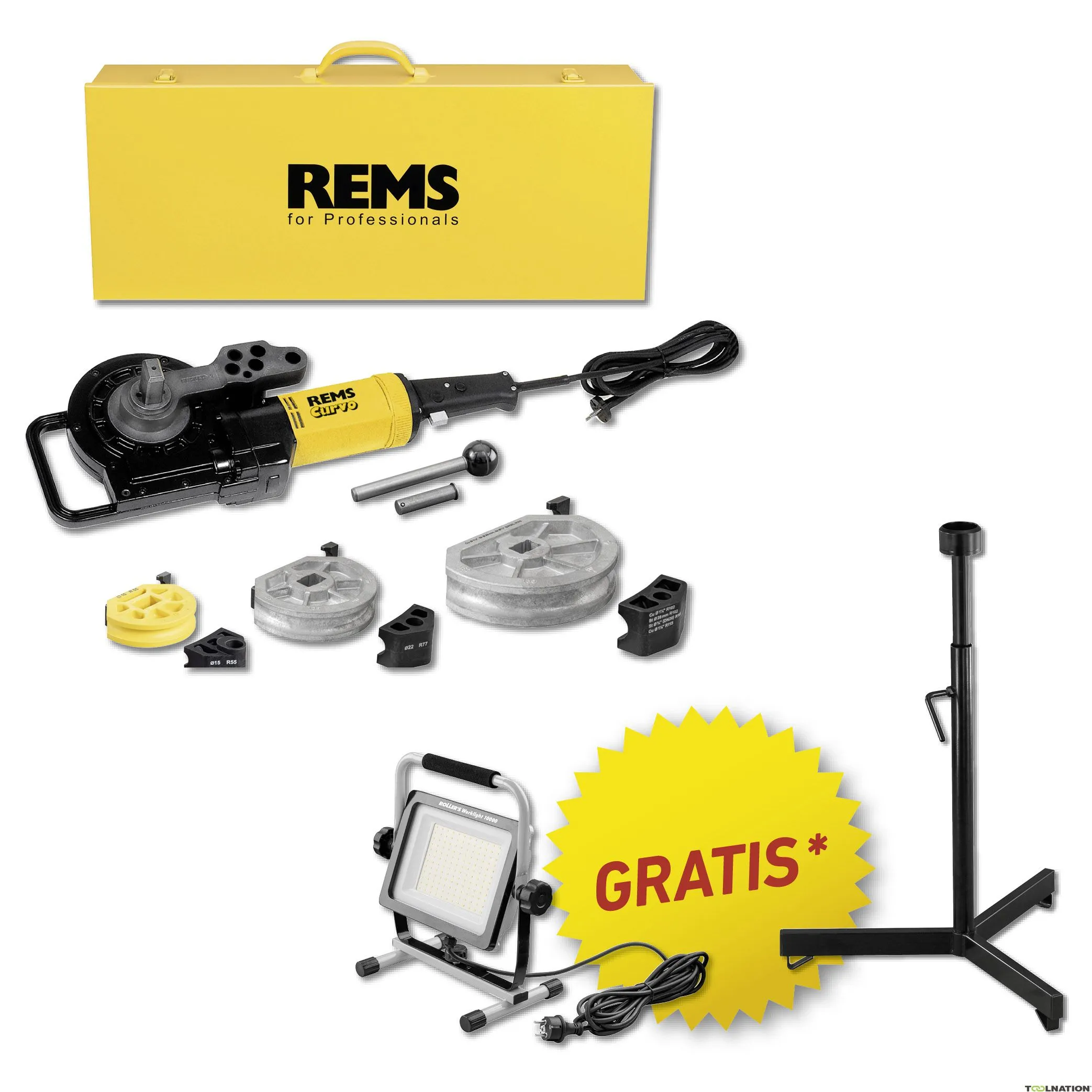 Rems 580040 R220 580040 Curvo Set 15-22-28 Curvatubi elettrici