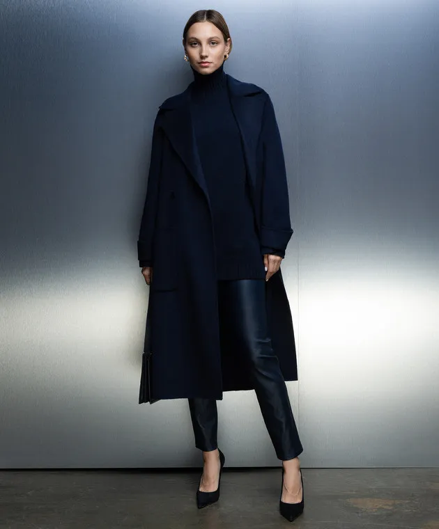 Rohe Maglione blu in lana e cashmere 40923112