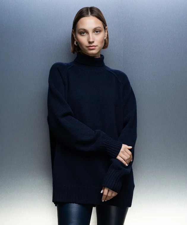 Rohe Maglione blu in lana e cashmere 40923112